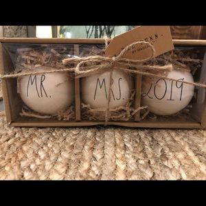 Rae Dunn Mr. Mrs. 2019 ornaments